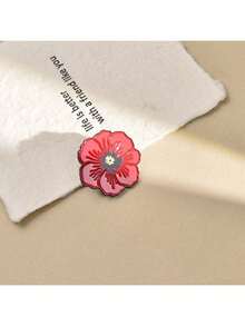 1pc DMLSKY Red & Black Poppy Lapel Pin - Glossy Red Poppy Flower With White Petals & Golden Center, Golden-Tone Border Badge For Backpacks, Jackets, Hats, Lapels - -Inspired Accessory, Remembrance Gift - Red - View 10