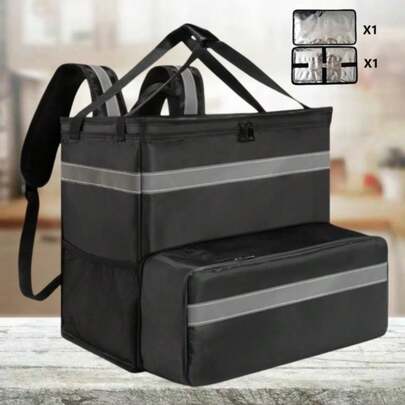 1pc Shoulder Pizza Delivery Bag, Portable Delivery Box, Large Capacity, Thick Insulation Bag, Deliverybag