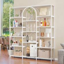 Bookcases - White + MDF+Metal + Modern-1 - View 2
