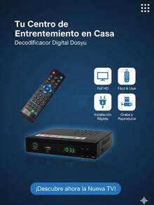DOSYU Decodificador Convertidor Digital Televisión Full Hd 1080p  Pantalla Digital Smart TV Señal Clara - Negro - Ver 8