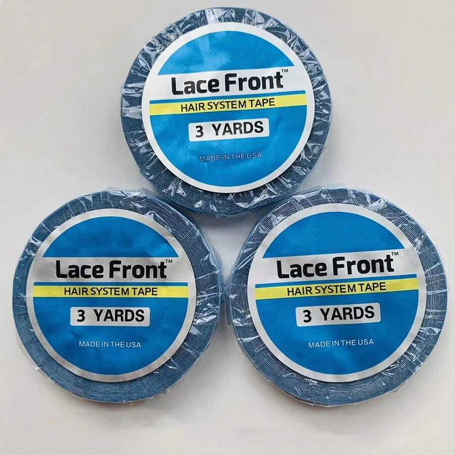 3 Sizes 0.8cm Double-Sided Wig Tape, Transparent Lace Front Wig Support Tape, Waterproof Strong Double-Sided Adhesive - Blue - View 1