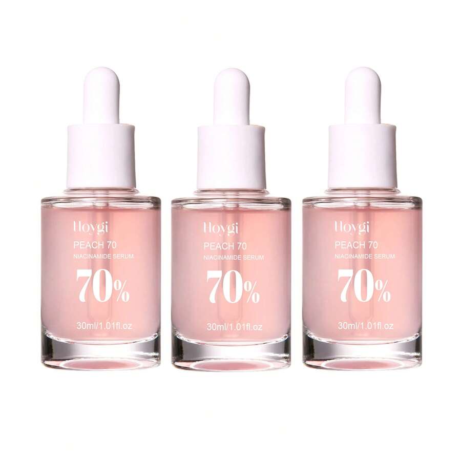 Hoygi 3-Piece Niacinamide Serum Set: Firms Skin And Moisturizes Pores, Improves The Look Of Acne Scars, Reduces The Appearance Of Dry Lines, Helps Cover Blemishes, Softens, Hydrates, And Brightens Skin. Skincare Products, Valentine's Day Gift. - 粉紅色 - 查看 1