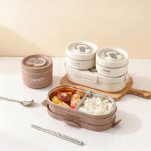 Hộp cơm trưa hình bầu dục bằng thép không gỉ 304, dung tích 850ml, hộp bento tái sử dụng chống rò rỉ, hộp đựng thức ăn trưa dung tích lớn di động, hộp đựng trái cây, salad, có thể dùng trong máy rửa chén và lò vi sóng, phù hợp cho học sinh và người lớn sử dụng ở trường học, văn phòng, cắm trại ngoài trời, dã ngoại, du lịch, chuẩn bị cho năm học mới. - Nhiều màu - Xem 13