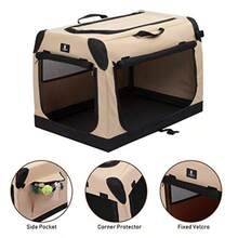 Foldable Soft Dog Crate 3-Door Pet Kennels For Dogs And Cats Sturdy Durable Pet Crate For TravelIndoorandOutdoor Use Multiple Sizes 24-Inch - 61L X 42W X 42H cm - View 4