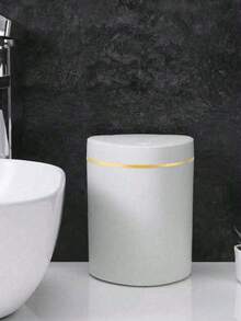 Mini Garbage Bin, Covered Small Trash Can, Desktop Trash Can, Plastic Desktop Waste Paper Basket, Swing-Top Design To Prevent Odor Leakage, Used For Storing Fruit Peel And Paper Scraps On Desk To Keep Tidy, For Bathroom, Home Office Desk Decor,Coffee Table, Office, Living Room, Study - One Size - View 5