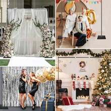 10x6.5ft Photo Backdrop Stand & Projector Screen Support - Adjustable Heavy Duty Metal Frame For Studio, Banner Display, Party Decor (Backdrop Only) - Perfect For Event Planning, Studio Setup, Content Creation, Trade Shows, And Wedding Photography - Black - View 5