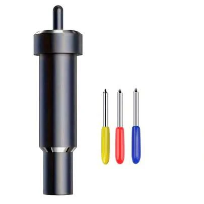 2pcs Deep Cut Blades + 1 Blade Holder For Craft Slicer Maker 3/Maker/Venture/Explore 3/Air 2/Air/One, Suitable For Cutting Leather, Craft/EVA Foam, Aluminum Foil, Magnetic Sheets, Cardboard And Other Materials