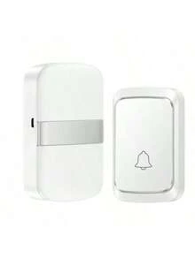 无线门铃遥控器，带 60 种旋律和 5 级音量，适合家庭使用，电池供电（3 节 AAA）或 USB 供电 - 白色 - 查看 8