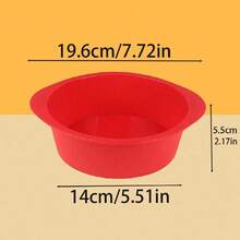 1pc Silicone Cake Mold, Round, Non-Stick Small Baking Mold, 15cm, Easy Release Silicone Bread Cake Mold, DIY Baking Pastry Tool, Silicone Mold For Cake, Cheesecake And Bread - Multicolor - View 10