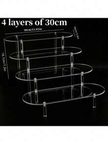 Acrylic Dessert Display Stand, Cake Cup Rack, Snack Rack, Buffet Dessert Table, Birthday Party, Wedding Tabletop Display Stand, Wedding Decor, Wedding Party Supplies, Wedding Decorations, Wedding Accessories, Wedding Cake Stand - Clear - View 3