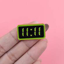 第11号名言珐琅徽章“我60%累，40%累”胸针翻领别针徽章背包服装配饰珠宝礼品 - 黑色 - 查看 11