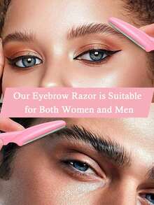 12pcs Women Eyebrow Razor Set - Facial Hair Trimmer, Body Hair Razor With Protective Cover, Makeup Tools, Exfoliating Shaver, Painless Face/Body/Eyebrow Epilator, Unisex, Back To School Essential Beauty Kit, Perfect For Christmas And Halloween - Multicolor - View 6