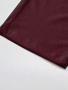 Men's Corduroy Lightweight Casual Trousers For Spring And Summer, Comfortable To Wear, With Drawstring And Pockets, Machine Washable. - 酒紅色 - 查看 5
