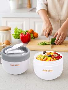 1 Set Recipiente para Avena Overnight con Tapa, Taza Portátil para Avena Overnight con Cuchara, Recipiente de Yogur a Prueba de Fugas de Plástico, Recipiente para Avena, Recipiente para Postres y Bocadillos, Ideal para Camping, Picnic, Playa, Vuelta al Colegio, Lonchera, Tazón de Desayuno Sellado de Plástico con Tapa para Almacenar Avena Overnight, Yogur y Leche - Multicolor - Ver 6