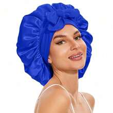 Silky Satin Sleep Bonnet For Women With Adjustable Bow Ties - Luxurious Hair Protection Cap For Curly/Natural Hair, Multi-Color Options, Soft Nighttime Hair Care Essential,Bonnet,Shower Cap,Hair Products And Accessories For Barber Salon Beauty Travel Essentials,Back To School,Travel Holiday Essentials,Hair Accessories For Women - 基本型 - 查看 11
