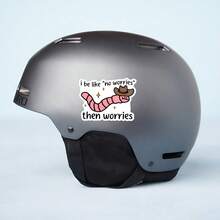 1张“我就是这样，没事就担心”贴纸，可爱牛仔虫笔记本电脑贴纸，趣味心理健康乙烯基贴纸，讽刺焦虑礼物，防水即撕即贴水瓶贴纸，俏皮水杯贴纸，粉色虫子笔记本贴纸，送给过度思考者的完美礼物，牛仔帽虫子汽车贴纸 - S1796 - 查看 7