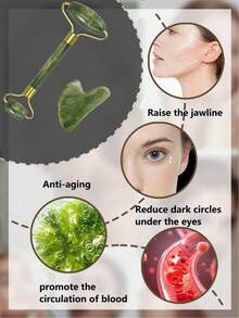 2pcs Natural Stone Roller Massage Scraping Tool Set, Easy To Use - 1 - View 4