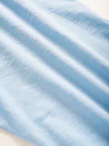 Pantalones casuales de hombre con aspecto de lino, corte holgado, para deportes al aire libre, de moda y versátiles, para primavera/verano - Celeste - Ver 9