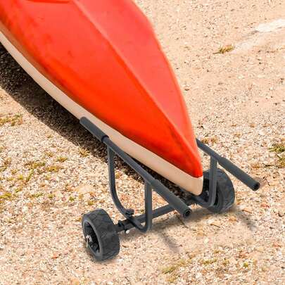 Kayak Canoe Boat Carrier Rack Dolly Trailer Trolley Transport Cart Wheel 100kg