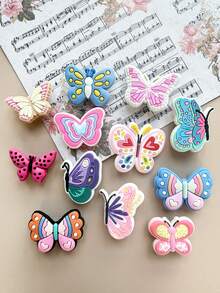12 PCS Colorful Butterfly Series, PVC Material Butterfly Series Shoes And Accessories, In A Colorful Garden Style, Suitable For Sandals, Flat Shoes, Boots. It Is A Must-Have For Birthdays, Weddings, Parties And Daily Wear., PVC Material Butterfly Series Shoes And Accessories, In A Colorful Garden Style, Suitable For Sandals, Flat Shoes, Boots. It Is A Must-Have For Birthdays, Weddings, Parties And Daily Wear. - Multicolor - View 11