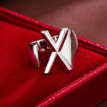 1pc Minimalist Plain Letter Design Adjustable Open Ring For Women - Multicolor - View 54