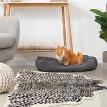 Leopard Print Rug, Faux Cowhide Cheetah Skin Rug Animal Printed Area Rug Carpet For Home Office, Livingroom, Bedroom - LeopardPrint2-39.4X37.4英寸 - 查看 7