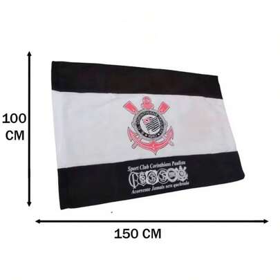Bandeira do Corinthians: 150x100cm - 100% Poliester - Timão