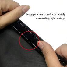 1pc Blackout Curtain, Self-Adhesive Zipper Design, No Drilling Required, Sunshade & Heat Insulation Fabric, Suitable For Bedroom, Basement, Kitchen, All Seasons - Black - View 6