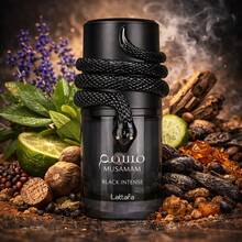 LATTAFA MUSAMAM BLACK INTENSE 100ML EDP FOR MEN AROMATIC WOODY PERSISTENT - Oriental - View 1