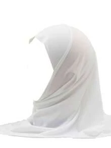 1件装 女童8-12岁纯色优雅长款围巾披肩，闪亮水钻头巾，防晒头巾，伊斯兰头巾，适合春夏佩戴 - 1PC - 查看 21
