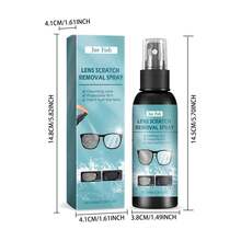 JUE FISH 100ml Glass Lens Cleaner Lens Scratch Remover Cleaning Care Long-Lasting Protective Film Sunglasses Eyeglass Gentle On Lenses Efficient Cleaning Tools Glasses Repair Spray - 薄荷藍 - 查看 7