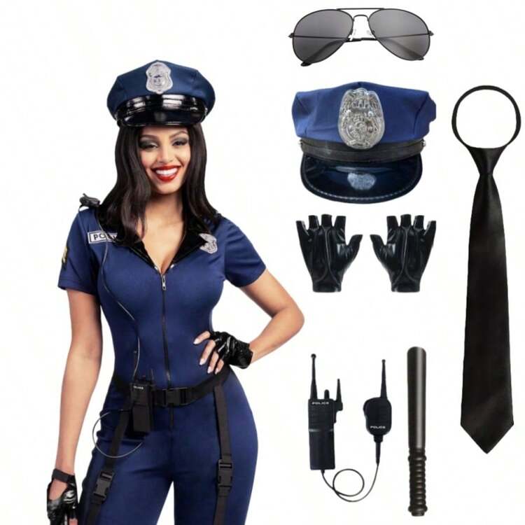 5pcs Women's Military Officer Inspired Accessory Set, Suitable For Role Play, Costume Parties, Festivals, Concerts, Valentine's Day And More - Multicolor - View 14