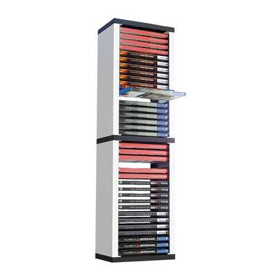 Game Disc Storage Shelf Holder - Holds 36pcs Discs Foldable Game Box Rack