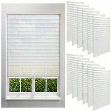 12 Pack Filtering Temporary Blinds For Windows, 35 X 71 Inch Cordless Pleated Light Filtering Fabric Shade Self Adhesive Pleated Window Shade With 24 Clips, Easy To Cut And Install White - White35x71Inch - View 3