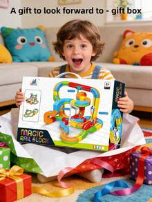 32/48/88pcs Flexible Racing Track Set With Electric Train And Traffic Signs, DIY Children Track Set Toy, Suitable For 3-8 Years Old Boys And Girls, Birthday Party Gift - Railcar - View 9