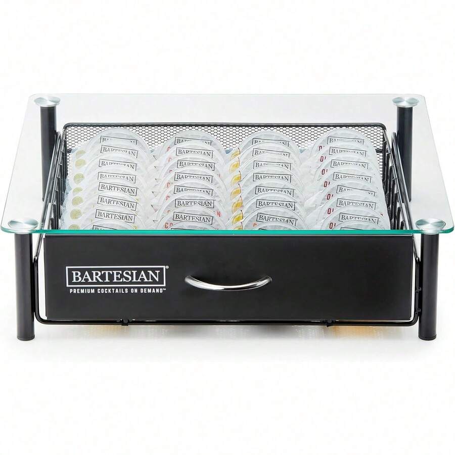 Bartesian - Organizador de cajones para almacenar cápsulas para hacer cócteles, elegante soporte y dispensador para coctelería, accesorios para bar en casa, para máquina, capacidad para 36 cápsulas - Cajón de cápsulas - Ver 1