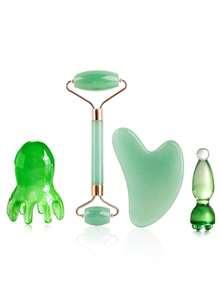 2/3/4pcs/Set Facial Beauty Massage Tool Kit, Including Gua Sha Board, Roller, Massage Stick, Face & Eye Massager, Head Massage Comb, Muscle Relaxation Small Tools, Suitable For Women Facial Beauty Massage - Multicolor - View 12