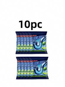 jakehoe 1/3/5/10pcs Drain Cleaner Powder, Suitable For Kitchen Sink, Bathroom Sink, Cleans Hair And Grease Residue, Unclogs Various Pipe Blockages. Great Gift For Family And Friends On Holidays And Valentine's Day - Powdery - View 10