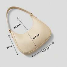 Santorini handbag Women's Baguette Bag, Spacious, Beautiful, Medium-Sized, Stylish, Casual Shoulder Bag - 米色 - 查看 2