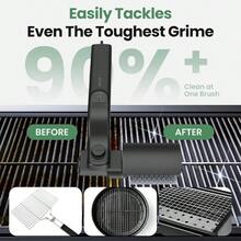 Electric Grill Brush For Outdoor Grill,Cordless Rechargeable Grill Cleaner With 180° Adjustable Angle,Stainless Steel BBQ Grill Brush No Bristle Shedding,90 Mins Runtime,Father Birthday Gifts - Black - 查看 5