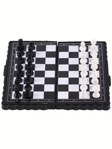 1 Set Mini Magnetic Chess Set, Portable Magnetic Chessboard, Foldable Magnetic Chess Pieces, Suitable For Travel, Leisure & Entertainment, Gatherings, Parties, Graduation Ceremonies - Multicolor - View 8