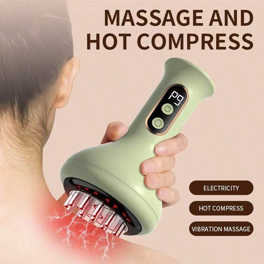 Cordless Cellulite Massager - Rechargeable Body Shaping Machine For Arms, Legs & Back, Handheld Home Massager For Women, Perfect New Year & Valentine's Day Gift - Green - View 1