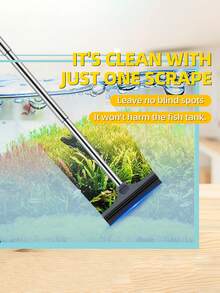 Fish Tank Cleaning Brush With Extended Handle, Flexible Bristles For Algae Removal, Lightweight Durable Aquarium Glass Cleaner - Multicolor - View 5