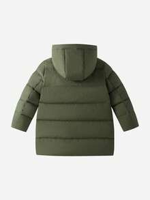 Annil [Extremely Cold Down Jacket]Children's Clothing - Boys' And Girls' Mid-Length Down Coat - Winter Protection, Windproof And Warm - Stone Green - View 2