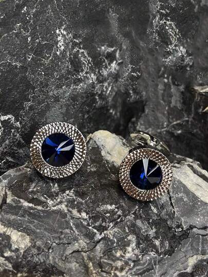 A Pair Of Stylish Cufflinks For Men Shirt Button Metal Cuff Links For Wedding Accessories Men's Accessories For Business