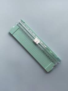 Cortador de papel A4, Cortador de fotos manual portátil de plástico, Herramienta de corte de guillotina mini para papel, fotos, documentos en el escritorio - Multicolor - Ver 14