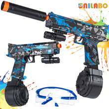 unilabo 令人兴奋的新型电动玩具枪 - 高精度射击玩具，配有防护眼镜，适合户外趣味派对、复活节礼物、派对用品 - 适合3岁及以上男孩女孩的理想节日、生日、返校礼物（不含子弹） - 彩色 - 查看 4