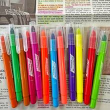 Bộ 12/16 bút dạ quang gel màu sáng, không lem mực, phù hợp với nhiều loại giấy, lý tưởng cho việc viết nhật ký, đọc sách, và là vật dụng cần thiết cho năm học mới. - Nhiều màu - Xem 11
