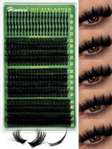 380pcs D-Curl Faux Mink Eyelash Extensions, 19 Rows, 10-20mm Pointed Lashes + 60D + 80D + 100D Anime Style Lashes, 0.07mm Reusable Lash Set For Party, Wedding, Date, Halloween And Daily Wear - D - View 2