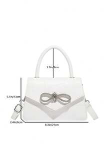 时尚、优雅、奢华、简约而精致的高端风格手提包。2026年春季新款，百搭斜挎包。 - 白色 - 查看 3